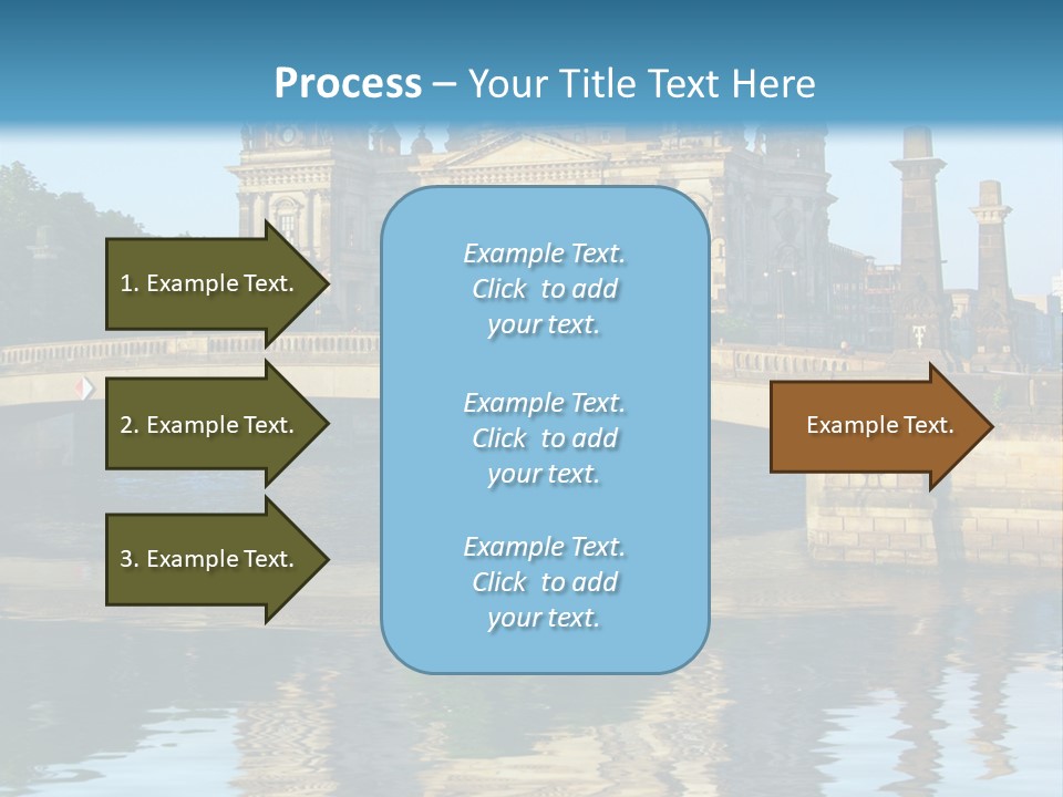 A Bridge Over A Body Of Water With A Building In The Background PowerPoint Template