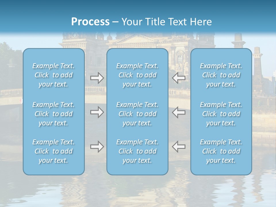 A Bridge Over A Body Of Water With A Building In The Background PowerPoint Template