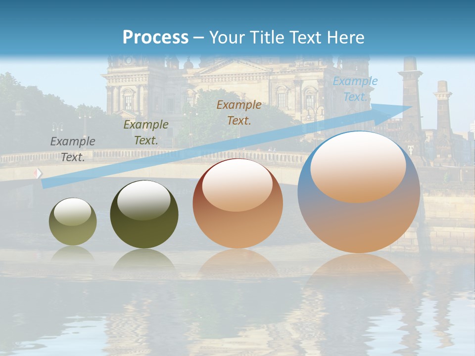 A Bridge Over A Body Of Water With A Building In The Background PowerPoint Template