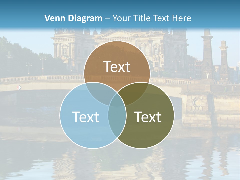 A Bridge Over A Body Of Water With A Building In The Background PowerPoint Template