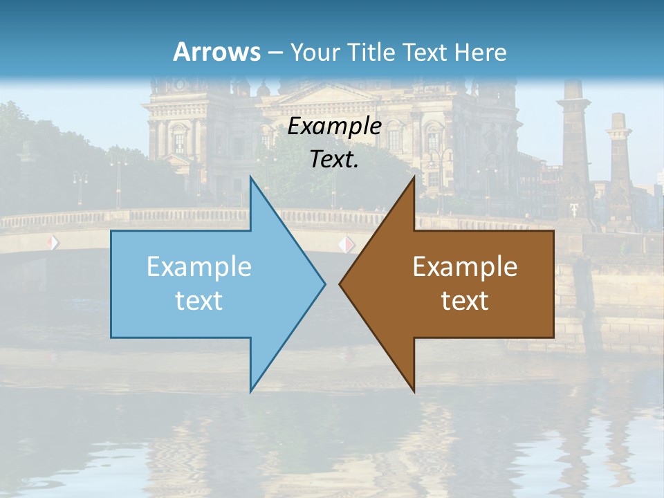 A Bridge Over A Body Of Water With A Building In The Background PowerPoint Template