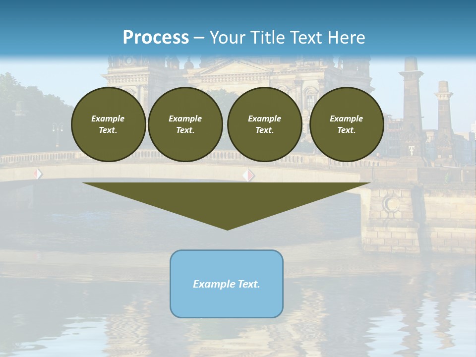 A Bridge Over A Body Of Water With A Building In The Background PowerPoint Template