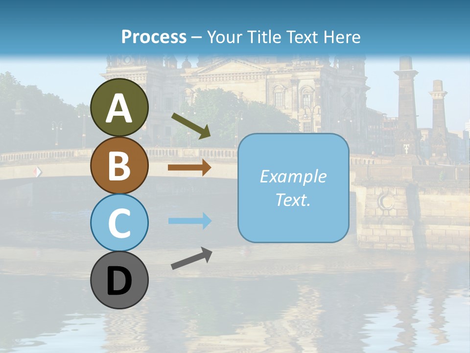 A Bridge Over A Body Of Water With A Building In The Background PowerPoint Template