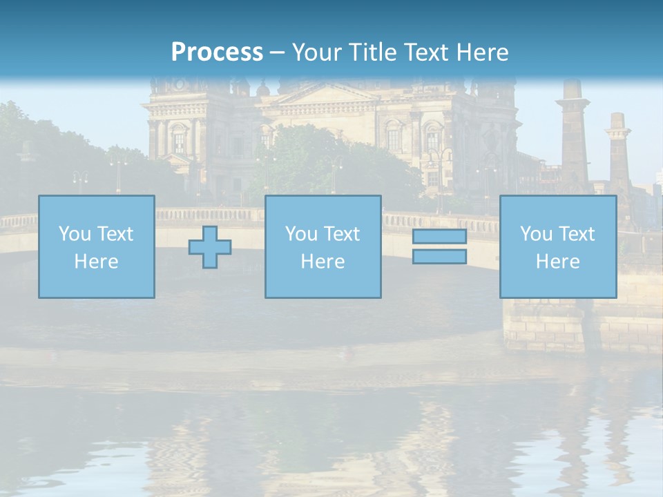 A Bridge Over A Body Of Water With A Building In The Background PowerPoint Template