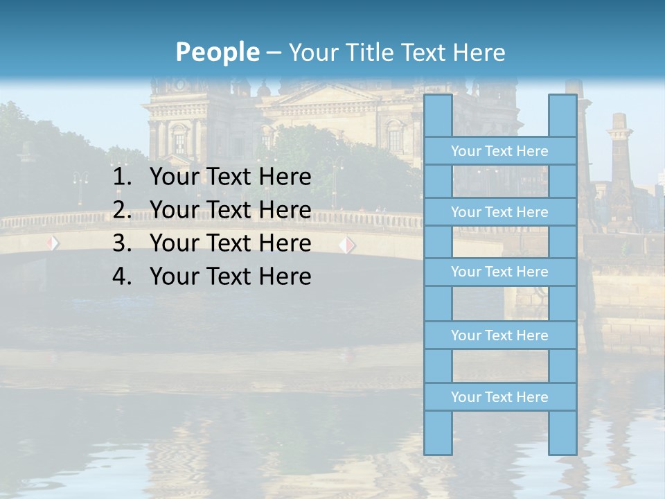 A Bridge Over A Body Of Water With A Building In The Background PowerPoint Template