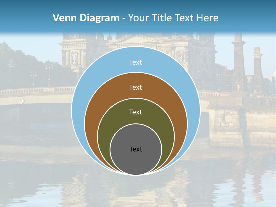 A Bridge Over A Body Of Water With A Building In The Background PowerPoint Template