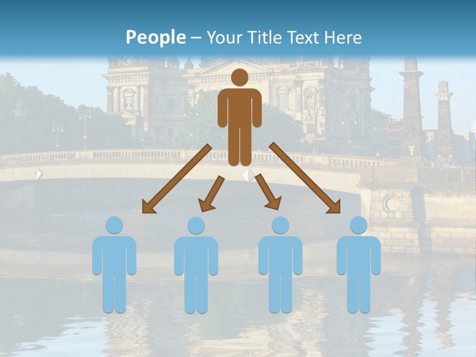 A Bridge Over A Body Of Water With A Building In The Background PowerPoint Template