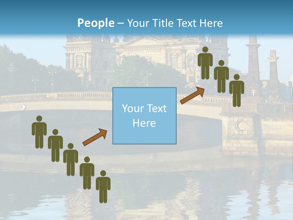 A Bridge Over A Body Of Water With A Building In The Background PowerPoint Template