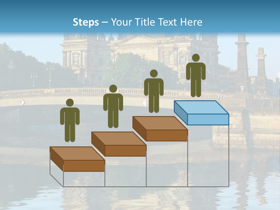 A Bridge Over A Body Of Water With A Building In The Background PowerPoint Template