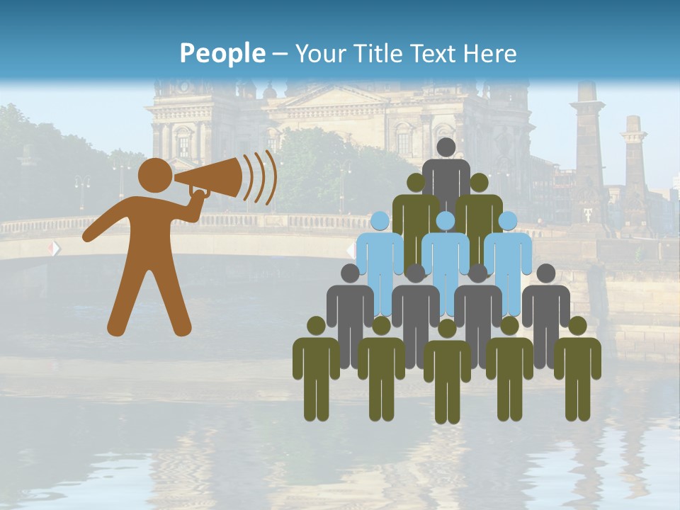 A Bridge Over A Body Of Water With A Building In The Background PowerPoint Template