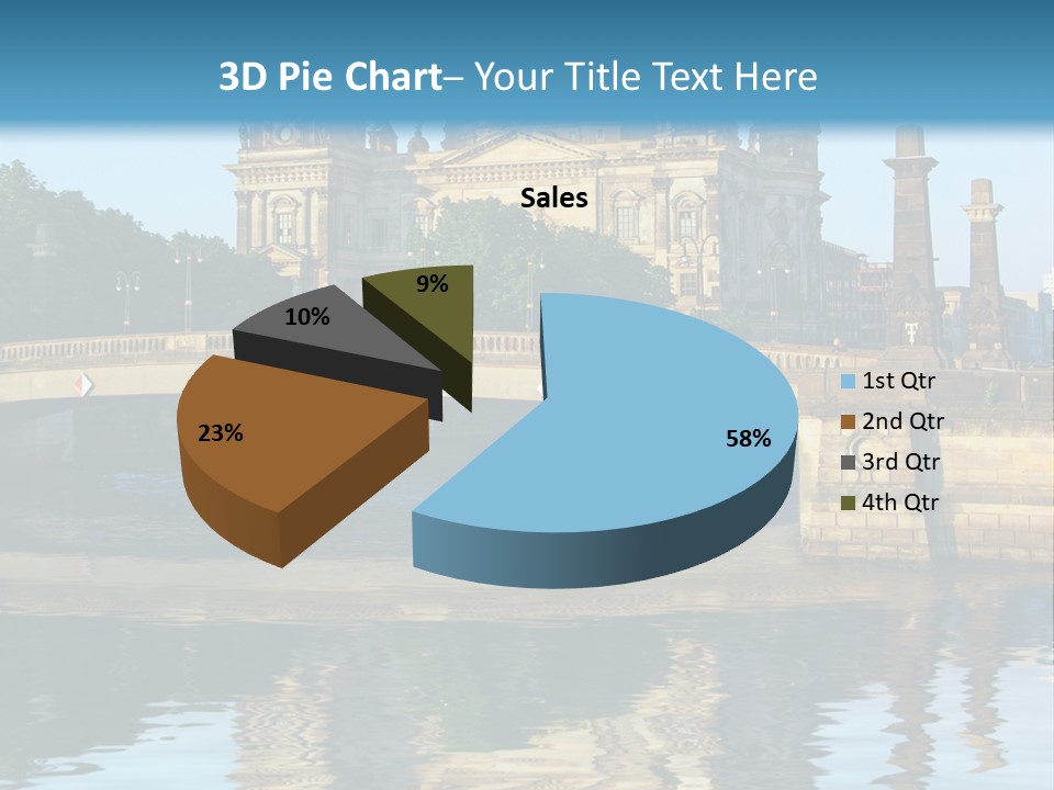 A Bridge Over A Body Of Water With A Building In The Background PowerPoint Template