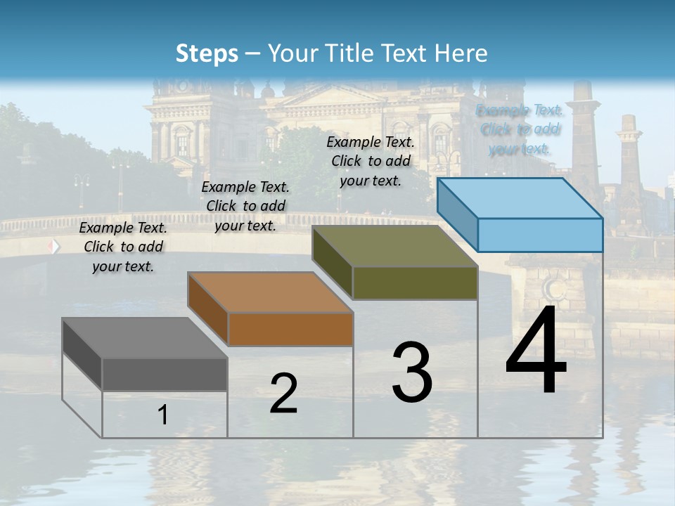A Bridge Over A Body Of Water With A Building In The Background PowerPoint Template