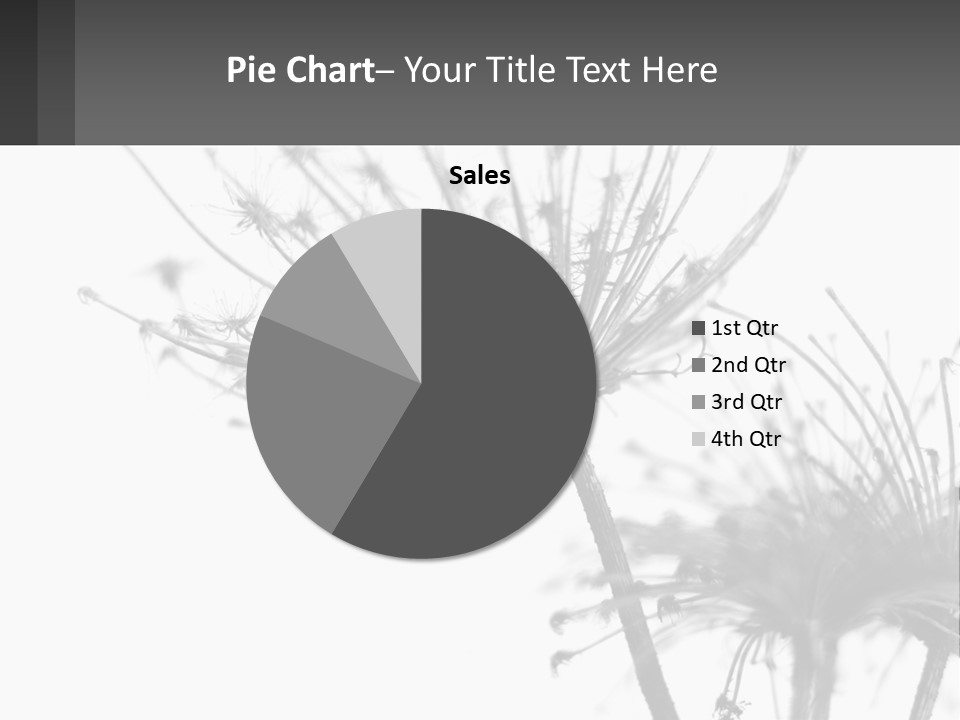 A Black And White Photo Of A Dandelion PowerPoint Template