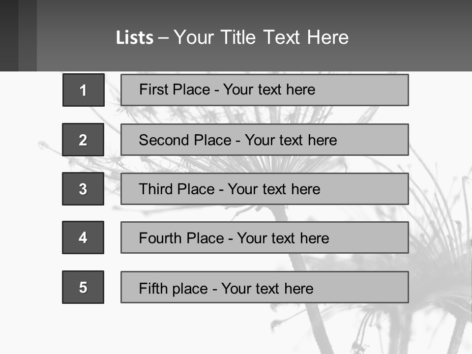 A Black And White Photo Of A Dandelion PowerPoint Template