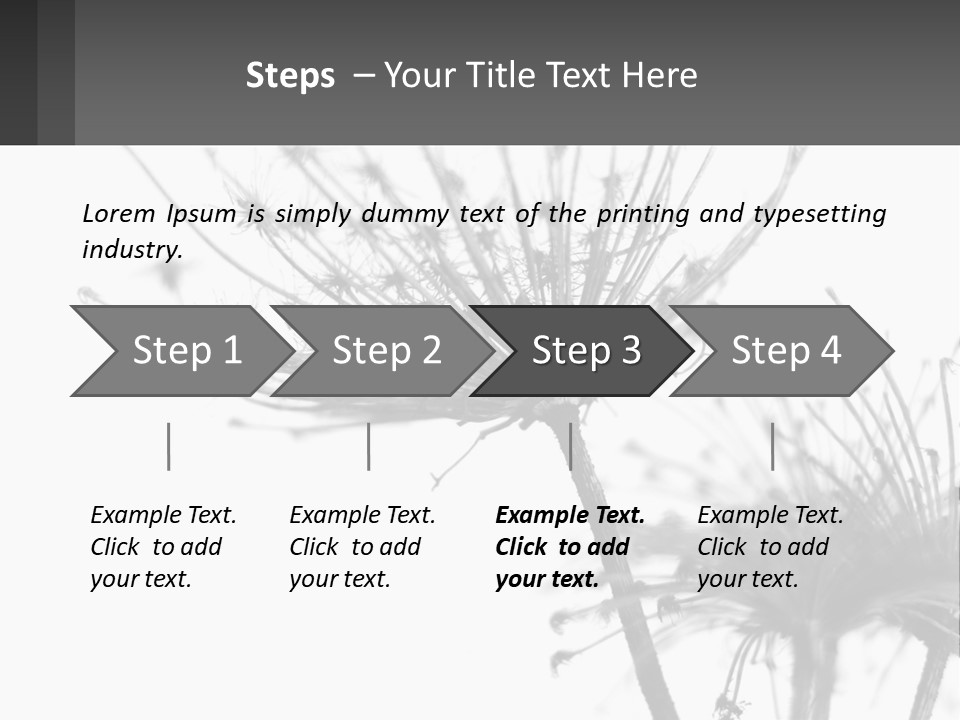 A Black And White Photo Of A Dandelion PowerPoint Template
