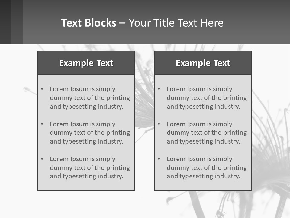 A Black And White Photo Of A Dandelion PowerPoint Template