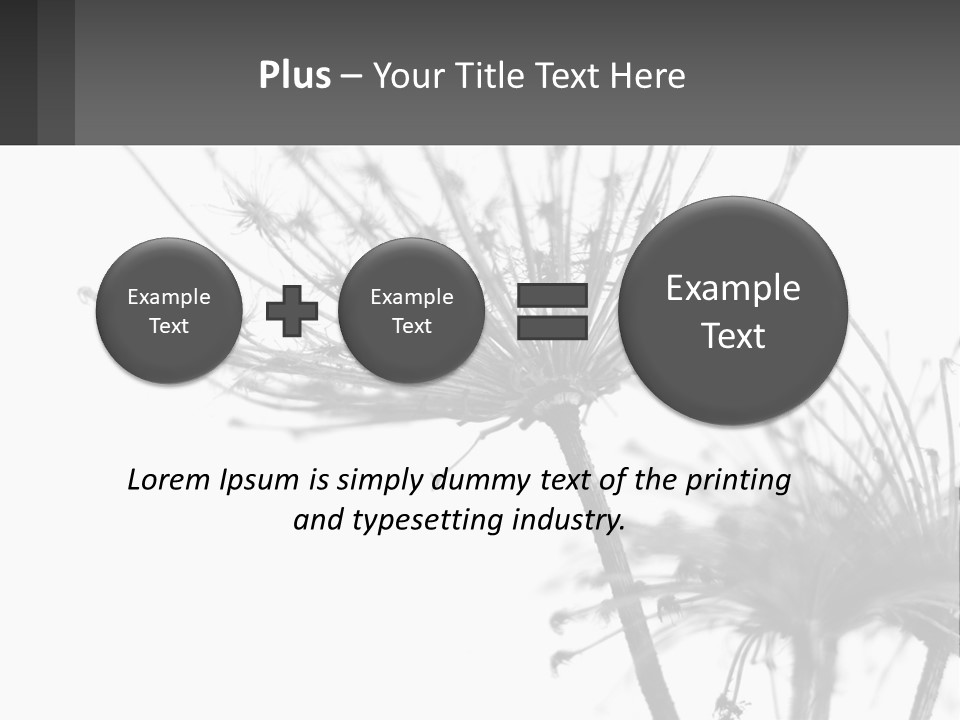 A Black And White Photo Of A Dandelion PowerPoint Template