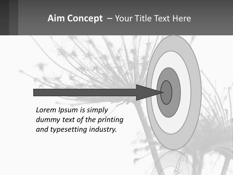 A Black And White Photo Of A Dandelion PowerPoint Template