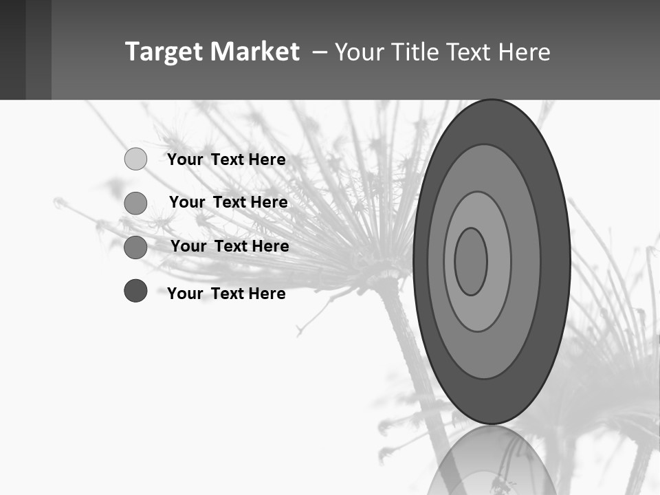 A Black And White Photo Of A Dandelion PowerPoint Template