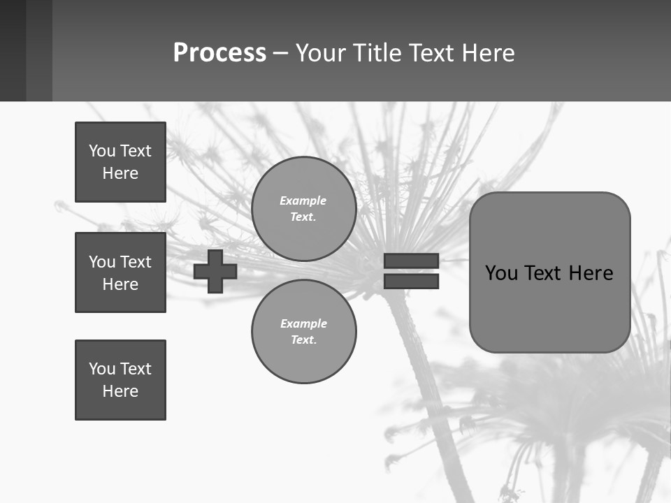 A Black And White Photo Of A Dandelion PowerPoint Template
