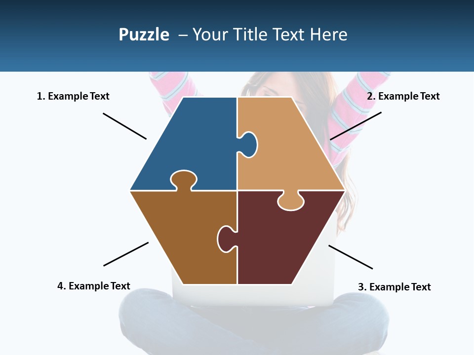 A Woman Sitting On The Floor Using A Laptop Computer PowerPoint Template