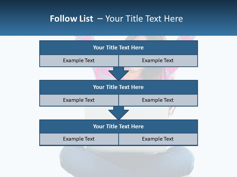 A Woman Sitting On The Floor Using A Laptop Computer PowerPoint Template
