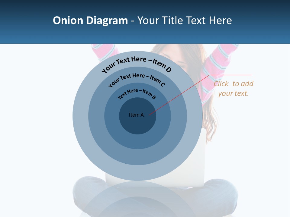 A Woman Sitting On The Floor Using A Laptop Computer PowerPoint Template