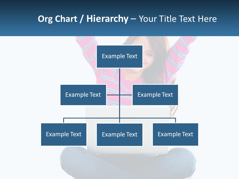 A Woman Sitting On The Floor Using A Laptop Computer PowerPoint Template