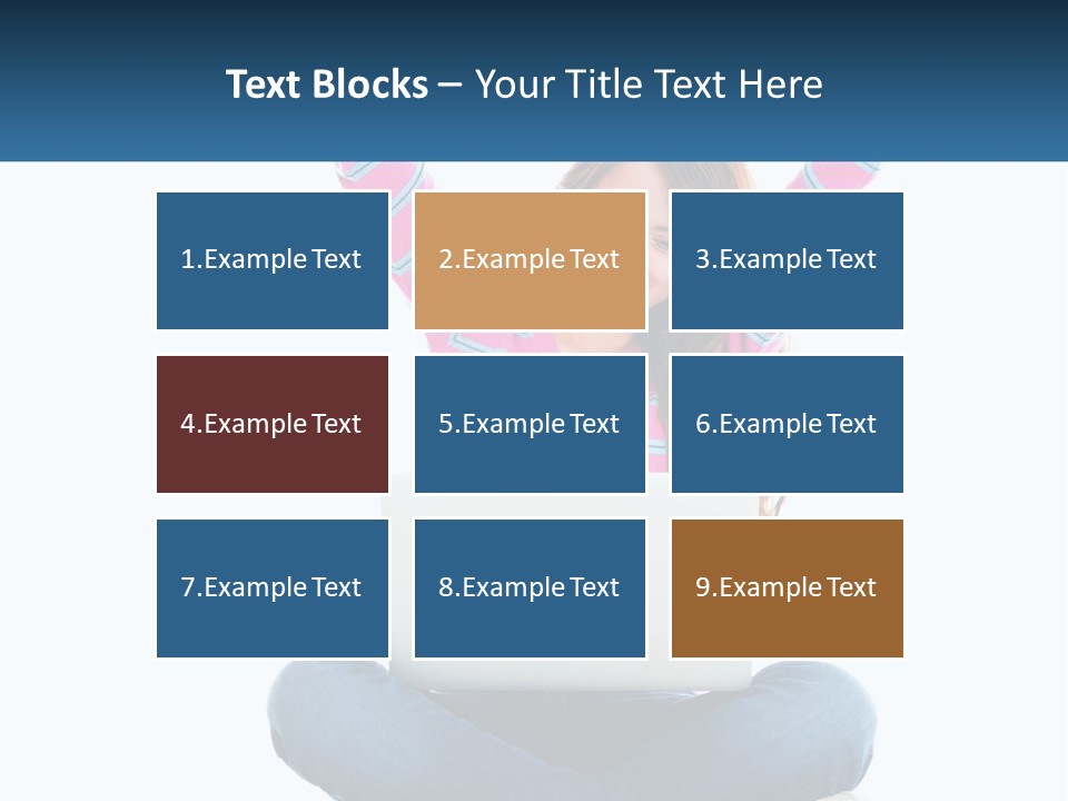 A Woman Sitting On The Floor Using A Laptop Computer PowerPoint Template