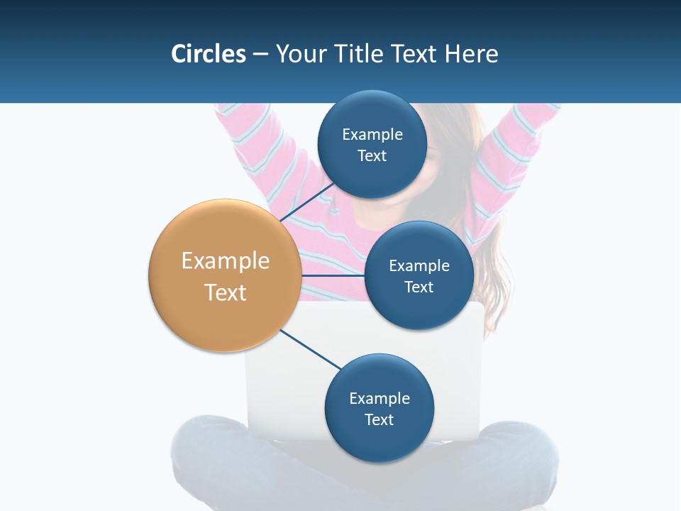 A Woman Sitting On The Floor Using A Laptop Computer PowerPoint Template