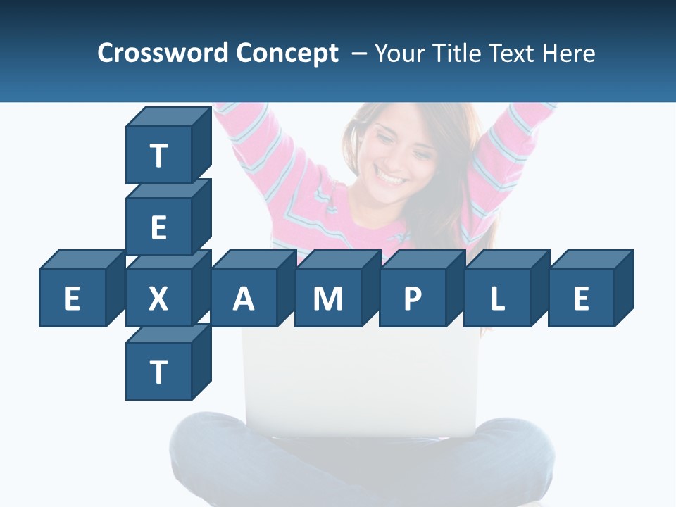 A Woman Sitting On The Floor Using A Laptop Computer PowerPoint Template