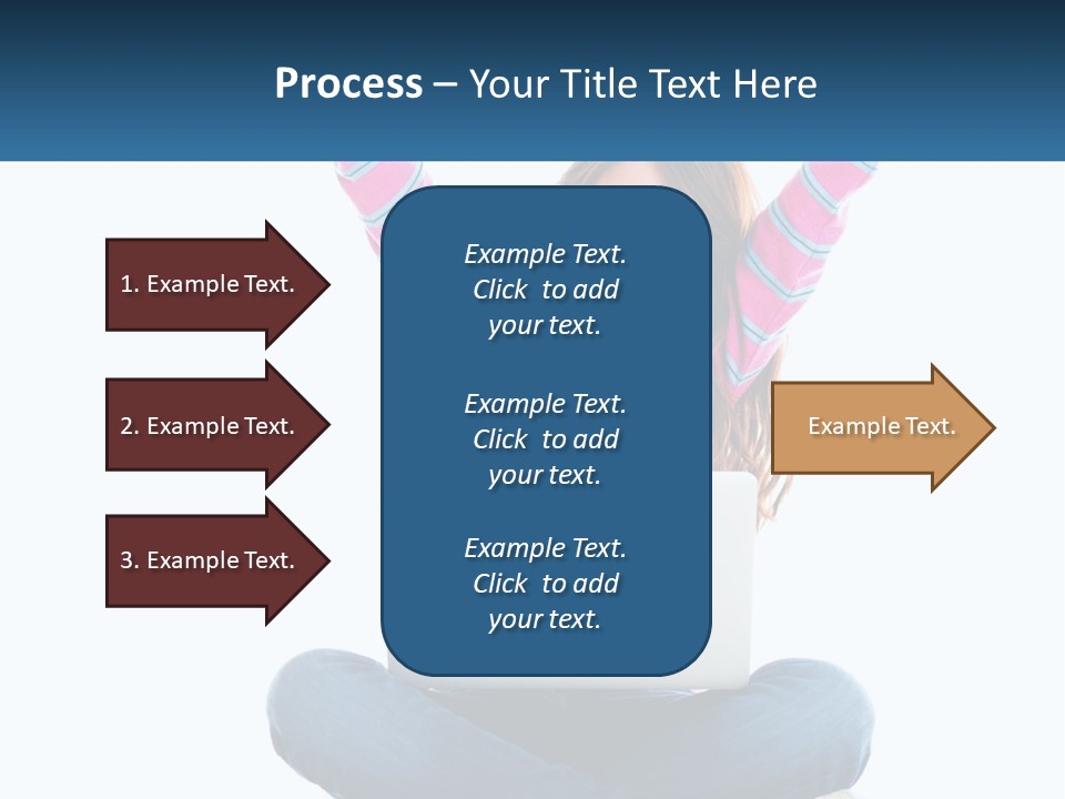 A Woman Sitting On The Floor Using A Laptop Computer PowerPoint Template