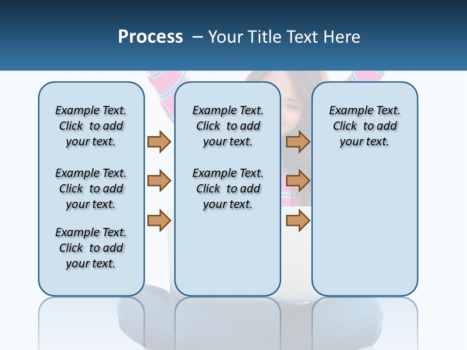 A Woman Sitting On The Floor Using A Laptop Computer PowerPoint Template
