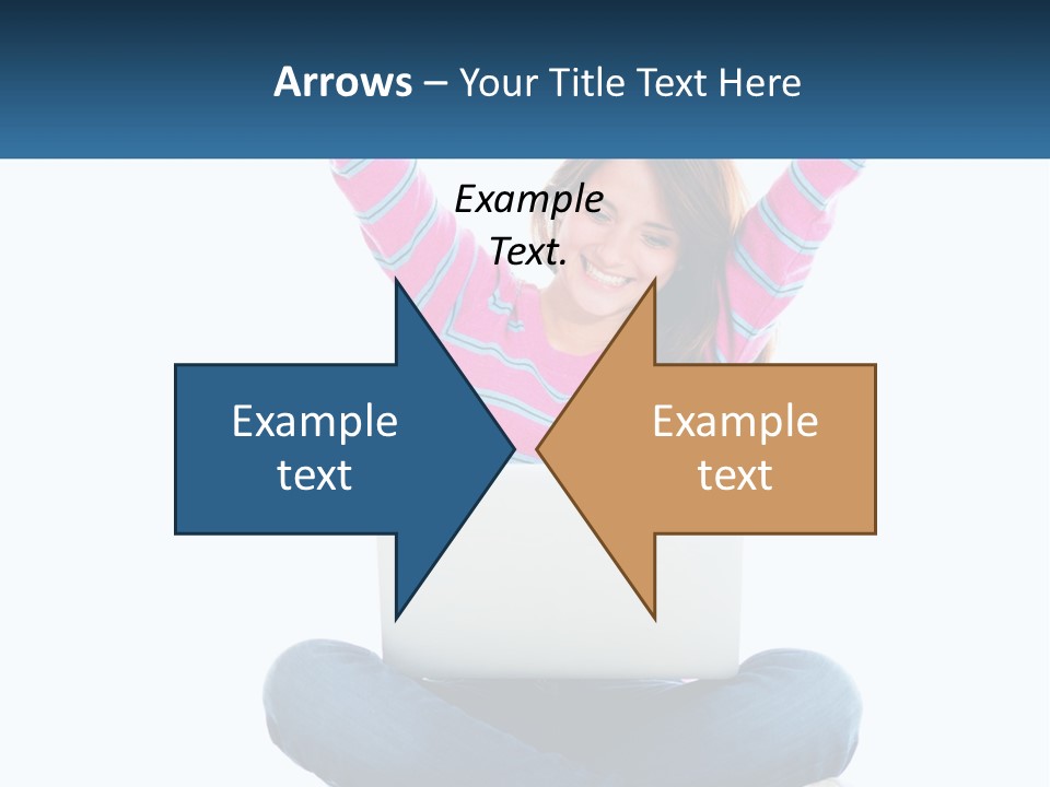 A Woman Sitting On The Floor Using A Laptop Computer PowerPoint Template