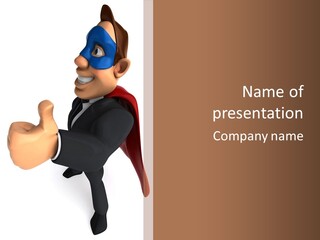 A Man With A Mask On His Face Is Leaning Against A Wall PowerPoint Template
