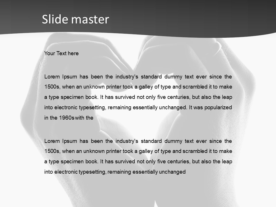 Two Hands Making A Heart Shape With Their Fingers PowerPoint Template