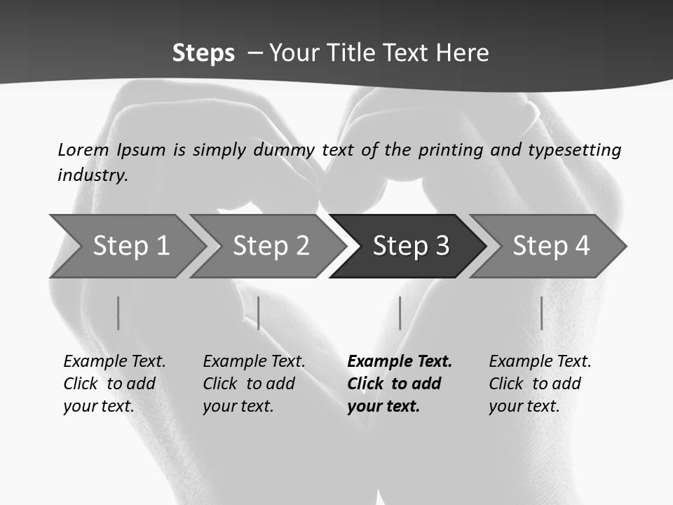 Two Hands Making A Heart Shape With Their Fingers PowerPoint Template