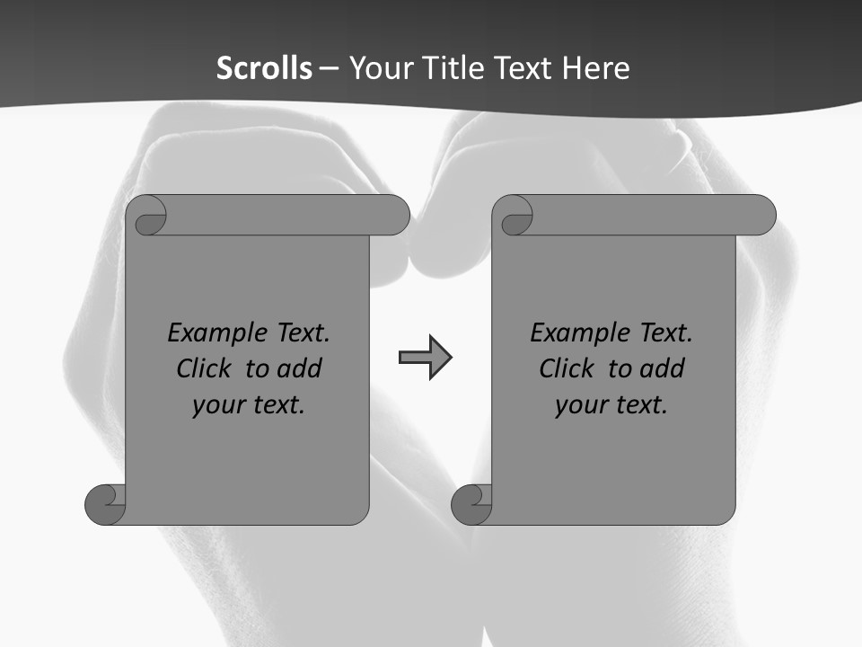 Two Hands Making A Heart Shape With Their Fingers PowerPoint Template