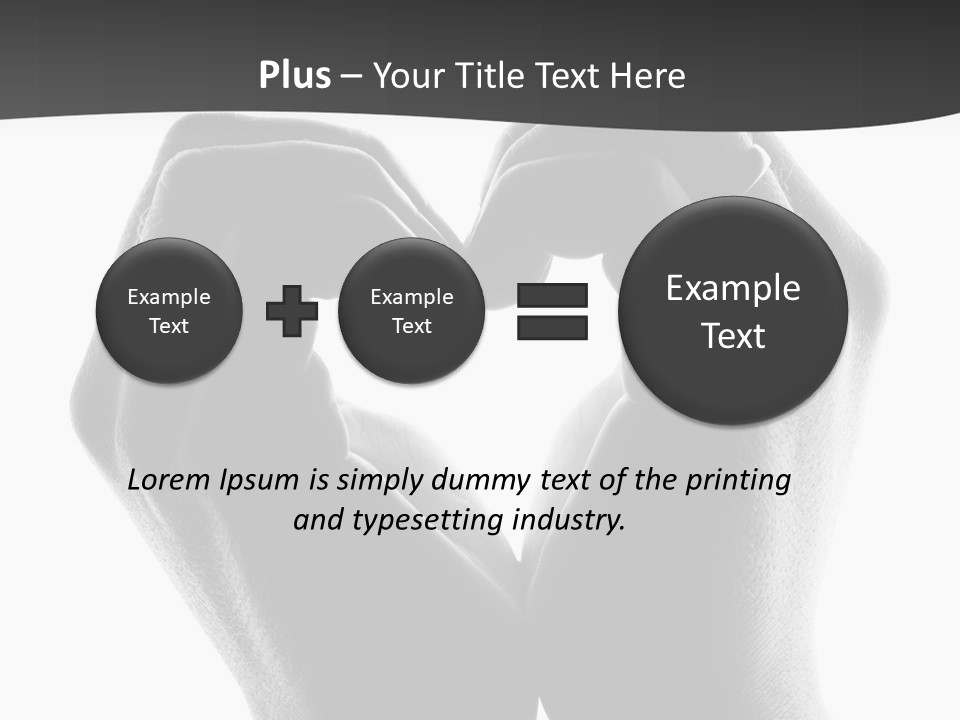 Two Hands Making A Heart Shape With Their Fingers PowerPoint Template