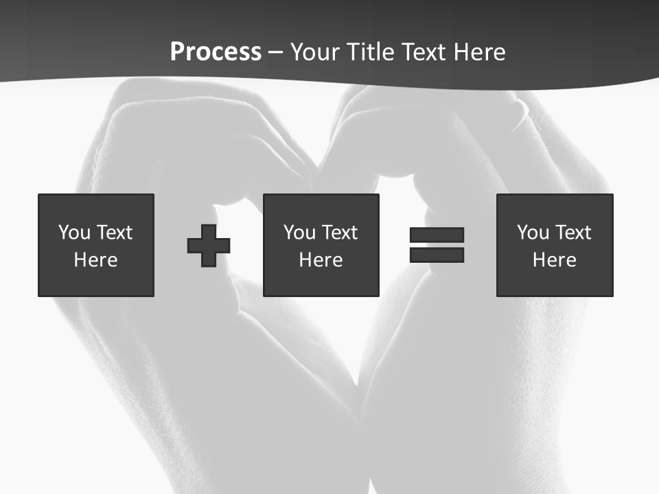 Two Hands Making A Heart Shape With Their Fingers PowerPoint Template
