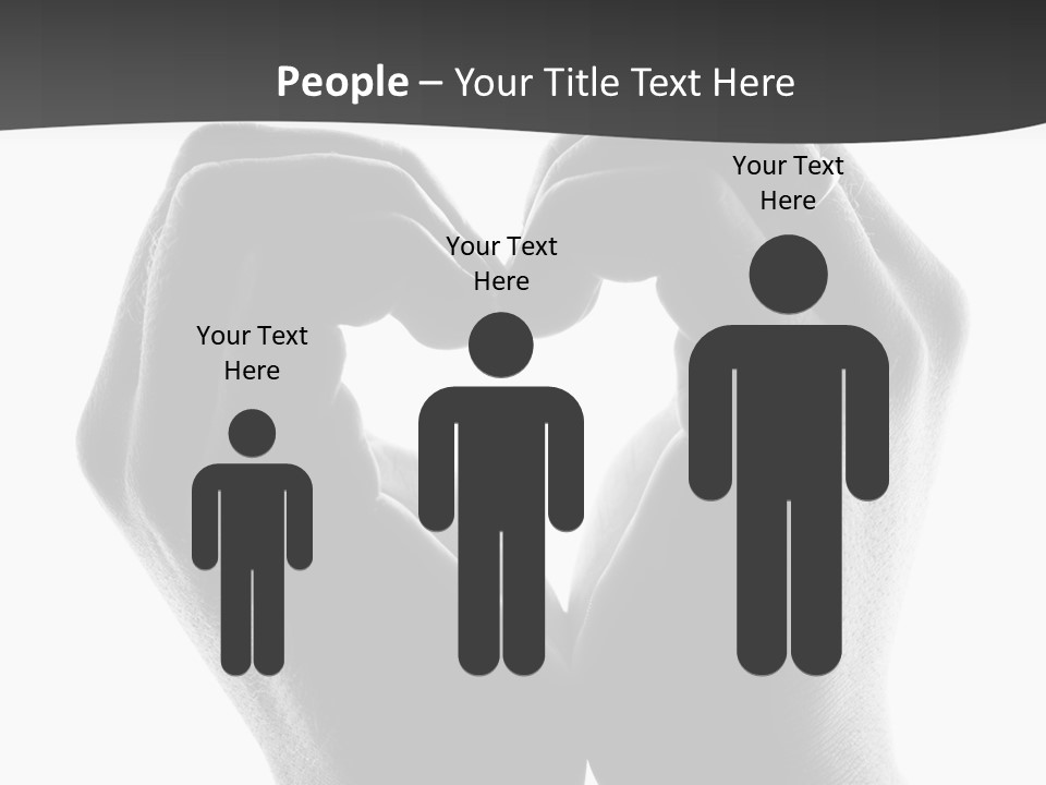Two Hands Making A Heart Shape With Their Fingers PowerPoint Template