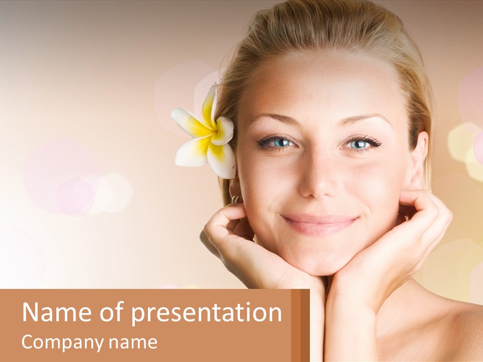 A Woman With A Flower In Her Hair PowerPoint Template