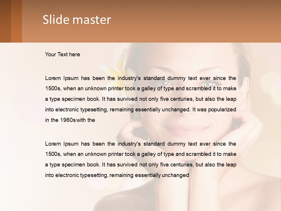A Woman With A Flower In Her Hair PowerPoint Template