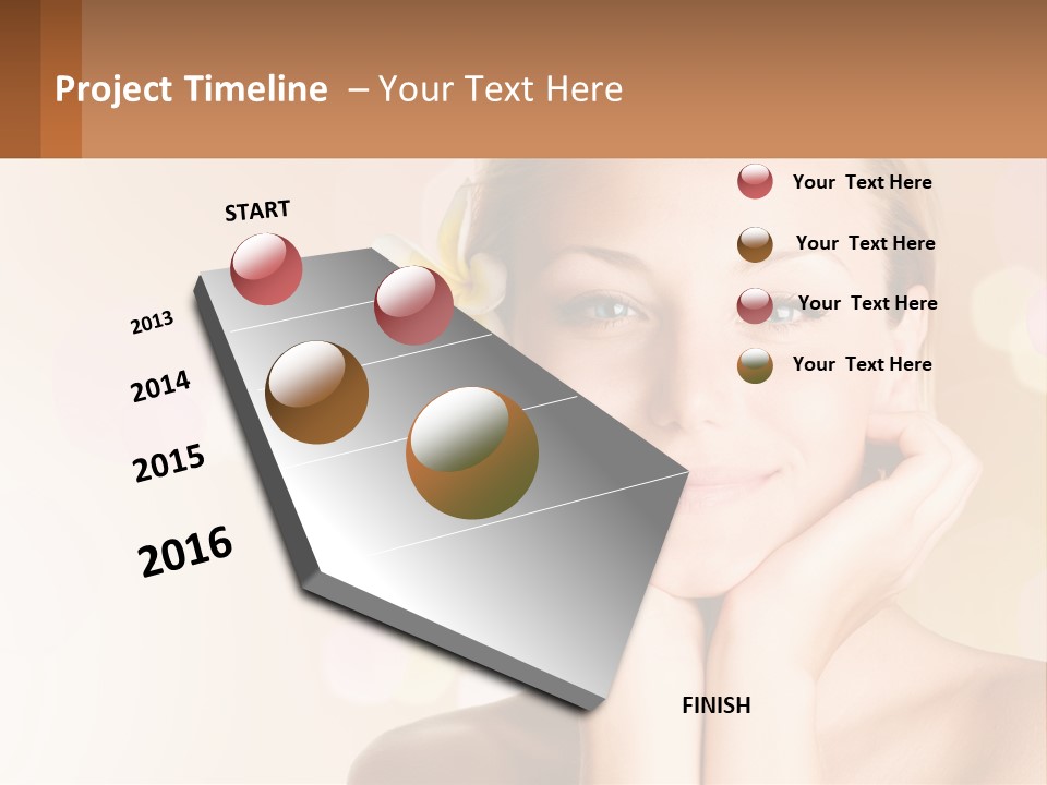 A Woman With A Flower In Her Hair PowerPoint Template