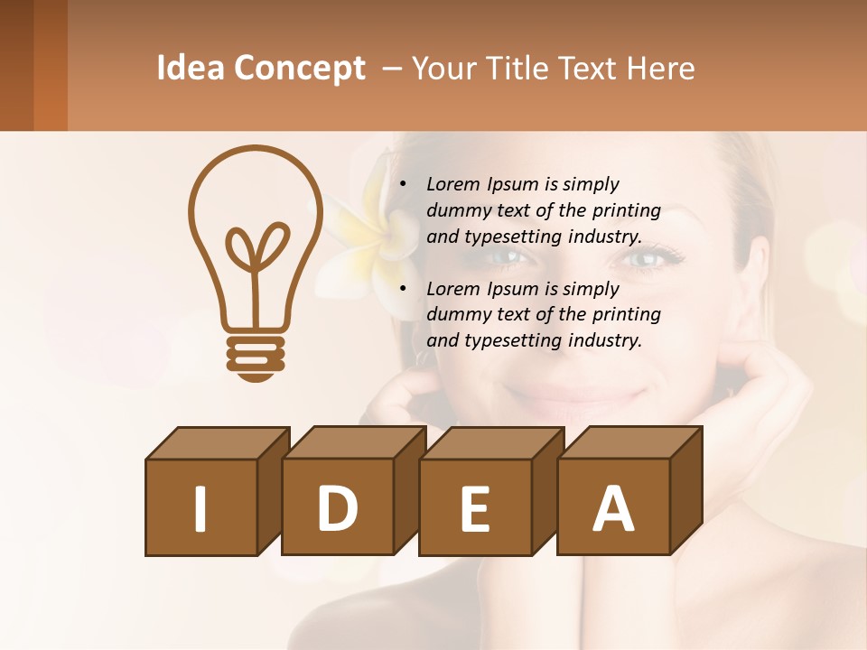 A Woman With A Flower In Her Hair PowerPoint Template