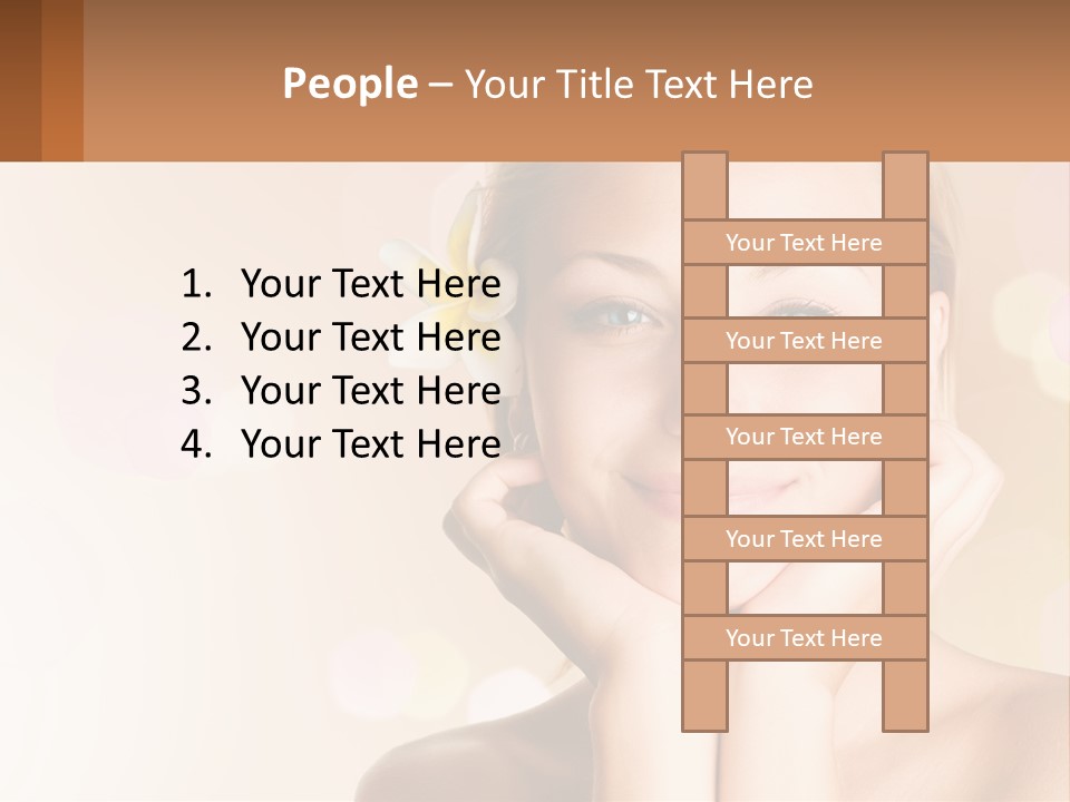 A Woman With A Flower In Her Hair PowerPoint Template