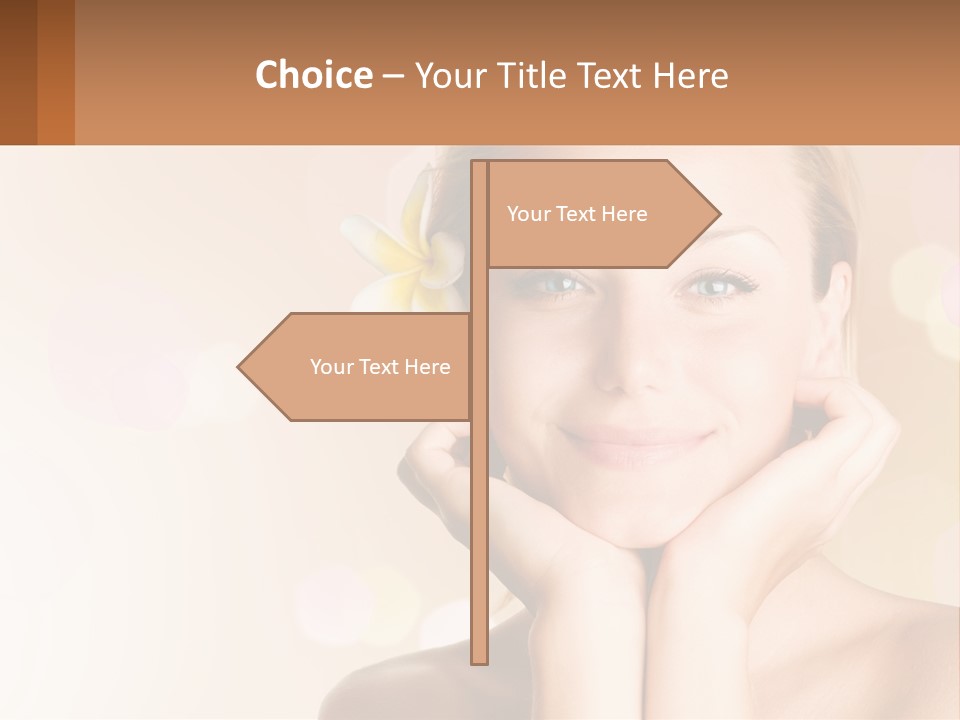 A Woman With A Flower In Her Hair PowerPoint Template