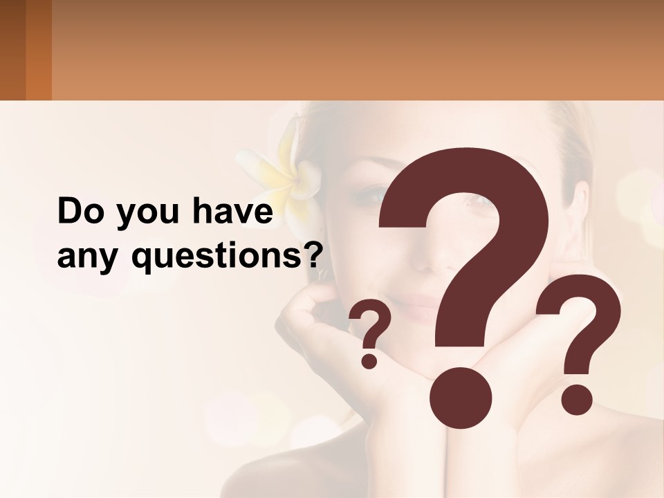 A Woman With A Flower In Her Hair PowerPoint Template