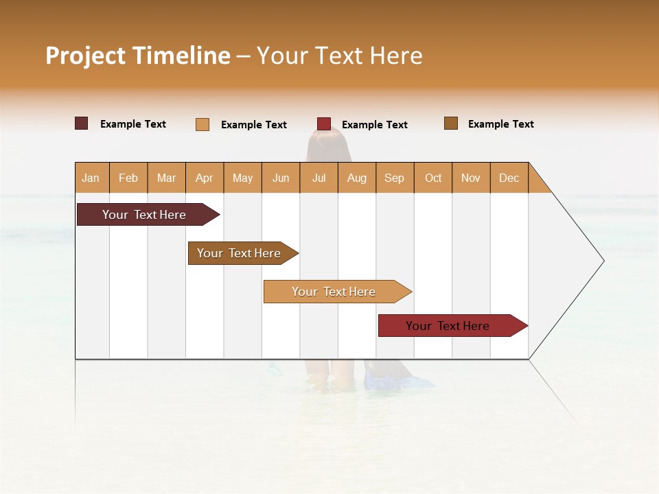 A Woman In A Bikini Is Standing In The Water PowerPoint Template