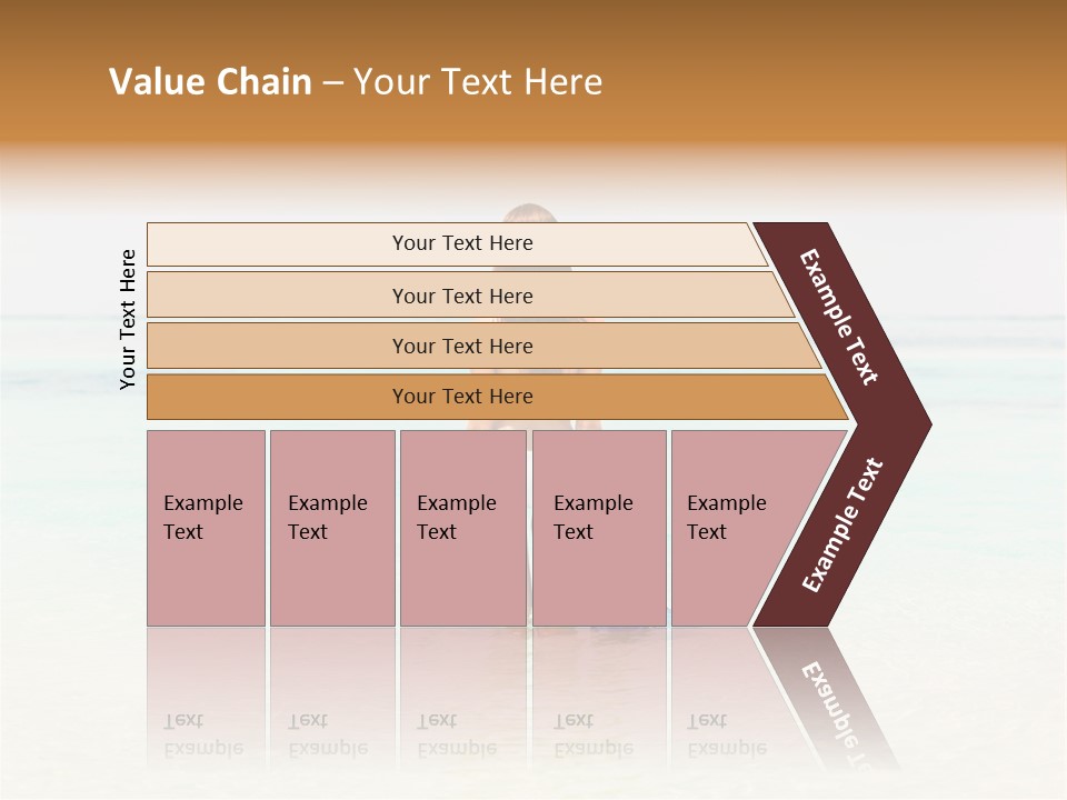 A Woman In A Bikini Is Standing In The Water PowerPoint Template